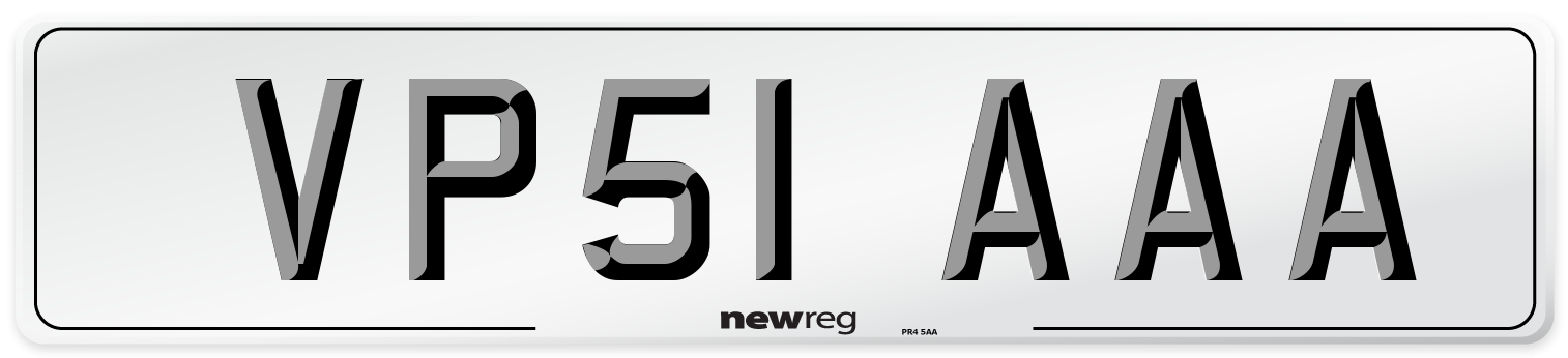 VP51 AAA Number Plate from New Reg